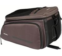 Basil Move MIK Pannier Rack Bag, 10-26 L, Brown, Water-Repellent, Sustainable, Made from Recycled Polyester, Includes Lockable MIK Adapter Plate