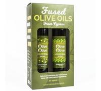 Basil & Oregano Infused Olive Oil Gift Pack 2 x 250ml by OliveOlive - First Cold Pressed Olive Oil from Cyprus - Hand Picked Olives - All Naztural