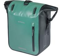 Basil Rivo Tarpaulin MIK Hooks Medium Single Pannier Bag in Silvergreen and Black - 12-15L one size
