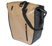 Basil Rivo waterproof rear bike bag, lateral, 25-31L, sand - black, with Mik hoo