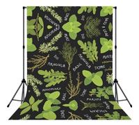 Basil Thyme Dill & Rosemary 5x7ft Photography Backdrop Soft Anti-Wrinkle Photo Background For Studio, Newborn, Birthday Party & Video Recording