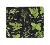 Basil Thyme Dill & Rosemary Enhanced Control Mouse Pad with Lock Stitch Edge Large Thick Non-Slip Desk Mat for Office Task