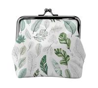 Basil Thyme Dill & Rosemary Print Print Coin Purse for Men Women Leather Kiss Lock Small Pouch Coin Wallet