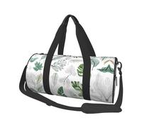 Basil Thyme Dill & Rosemary Print Round Duffel Bag, Canvas Overnight Travel Tote Bag, Waterproof and Tear-Resistant.Foldable Weekend Travel Bag