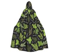 Basil Thyme Dill & Rosemary Unisex Hooded Halloween Cloak Cosplay Halloween Christmas Fancy Dress Costumes For Adults