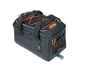 Basil Trunkbag Miles Black Orange 7 Litres Tarpaulin