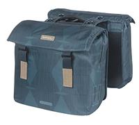 Basil Unisex - Adult Double Pannier Bag, Estate Blue, 40-49 litres