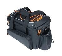 Basil Unisex - Adult Miles XL Pro MIK Pannier Rack Bag, Black, Orange, 31 x 23 x 23 cm