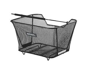 Basil Women's Keep Dry L Bicycle Basket, Black, 28 x 20 x 20 cm
