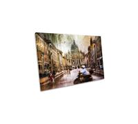 Basilica of Saint Peter Rome Abstract Canvas Wall Art Picture Print CanvasGeeks Multi W36 inch x H24 inch x D40mm