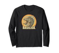 Basilisk Fantasy Creature Spiral Art Design Long Sleeve T-Shirt