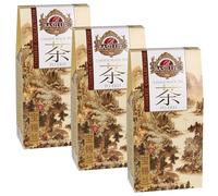 BASILUR Chinese Black Tea - Pu Erh Tea Chinese Red Tea with a Smoky Flavor and Aroma 100 g (x3)