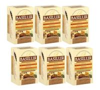 BASILUR Leaf of Ceylon - Black, Loose Leaf Tea in Sachets 25 x 2 g (x6)