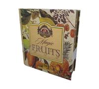 Basilur, Tea Book Collection, 100% Pure Ceylon Tea, Magic Fruits Assorted Tea Bags, Collectable Metal Caddy by Basilur