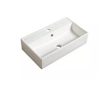 (Basin 550 x 310 x 130 mm) Bathroom Wash Sink Basin Wall Hung Rectangular Ceramic Countertop White 390-510