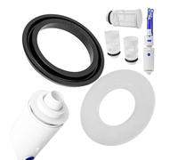 Basin and Lifting Bell Seal Set, 2 Pack, Replacement for Art. No. 240.282.00.1, 890.615, 816.418.00.1, 818.109, Compatible with GEBERIT cisterns, Flat Gasket for Flush Valve, Siphon Bell Sealing Ring