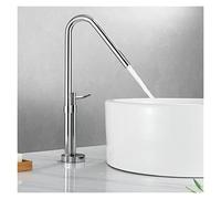 Basin Faucet Bathroom Single Lever Hot and Cold Cretive Brass Water Mixer Tap Chrome Black Basin Water Sink Mixer Crane (Color : Blanc) (Burgundy)