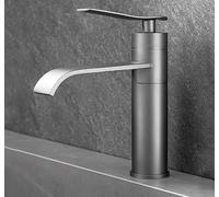 Basin Faucet, Copper Waterfall Design for Bathroom Sink, Hot and Cold Water, Modern Countertop Style, Easy Installation, Durable Finish, Elegant Look