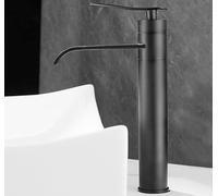 Basin Faucet, Copper Waterfall Design for Bathroom Sink, Hot and Cold Water, Modern Countertop Style, Easy Installation, Durable Finish, Elegant Look