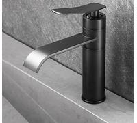 Basin Faucet, Copper Waterfall Design for Bathroom Sink, Hot and Cold Water, Modern Countertop Style, Easy Installation, Durable Finish, Elegant Look