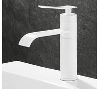 Basin Faucet, Copper Waterfall Design for Bathroom Sink, Hot and Cold Water, Modern Countertop Style, Easy Installation, Durable Finish, Elegant Look