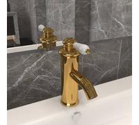 Basin Faucet Gold Brass-Zinc 130x180mm Chrome Finish Single Lever Tap Sleek40mm