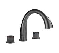 Basin Faucets 8" Widespread Retro Industrial Style Bathroom Sink Double Handle 3 Hole Lavotory Hot and Cold Water Taps Black