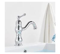 Basin Faucets Brass Oil Rubbed Bronze Black Bathroom Sink Faucet Countertop Deck Hot Cold Mixer Water Taps, Single Handle Faucet