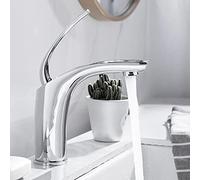 Basin Faucets Elegant Bathroom Faucet Hot and Cold Water Basin Mixer Tap Chrome Finish Brass Toilet Sink Water Crane SLT148