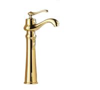 Basin Faucets Gold Plating Copper Mixer Taps Single Handle Bathroom torneira benheiro