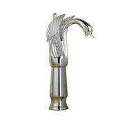 Basin Faucets High Swan Faucet Arch Design Luxury Wash Mixer Taps Brass Hot and Cold Taps Single Hole Tap(Chrome)