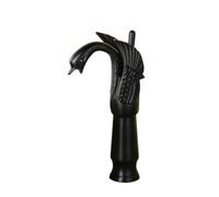 Basin Faucets High Swan Faucet Arch Design Luxury Wash Mixer Taps Brass Hot and Cold Taps Single Hole Tap(Black)