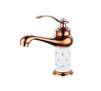 Basin Faucets Luxury Euro Gold with Diamond Brass Made Bathroom Faucet Mixer Tap Single Handle Hot & Cold Washbasin Tap Mixer (Color : Dzlt88881gb)