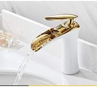 Basin Faucets Waterfall Bathroom Faucet Single Handle Basin Mixer Tap Bath Black d Faucet Brass Sink Water Silver