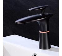 Basin Faucets White/Black Brass Flying Saucer Bathroom Wash-Basin Faucet Deck Mounted Single Handle Sink Mixer Taps Torneira(Nero)