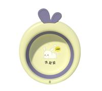 Basin, Foldable Wash Bath, Cute Portable, Thickened Foot Bowl, Non-Slip Baby Washpan for Nappy Feeding and Outdoor Use