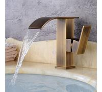 Basin Hot Cold Waterfall Brushed/Chrome Bathroom Deck Mounted Sink Lavatory (Color : Chrome Tall),Kitchen tap