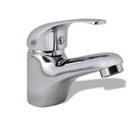 vidaXL Basin Mixer Tap Chrome Bathroom Kitchen Deck Mounted Faucet Fixture