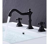 Basin Mixer Tap 3 Hole Basin Tap for Bathrooms Bathroom Sink Taps Brass Double Cross Handle Hot and Cold Antique Made in China LWX