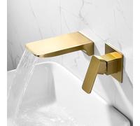 Basin Mixer Tap Basin Tap for Bathrooms Wall Mounted Waterfall Bathroom Sink Taps Single Lever Back Made in China LWX