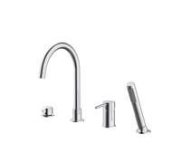 Basin Mixer Tap Bathroom Sink Taps Bath Mixer Taps with Shower Chrome Bathroom Tub Tap 360 Rotating Tap Gooseneck Single Lever Shower Mixer Tap Lavatory Sink Faucet