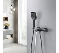 Basin Mixer Tap Bathroom Sink Taps Wall Mounted Bath Tap Black with Shower 90 Degree Swivel Tap Single Lever Shower Mixer Lavatory Sink Faucet