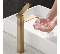 Basin Mixer Tap Bathroom Sink Taps Waterfall Antique Waterfall Spout Single Lever 1 Hole-Tall Lavatory Sink Faucet
