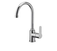 Basin Mixer Tap High Spout Blue Chrome Series