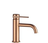 Basin Mixer Tap Rea Lungo Grip Brush Copper Low, Brass