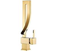 Basin Mixer Tap Waterfall Gold Bathroom Tap Brass Cold and Hot Water Waterfall Taps for Bathroom Sink Saving tap