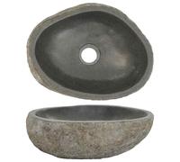 Basin Natural River Stone Oval Washroom Cloakroom Wash Sink Multi Sizes vidaXL