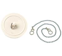 BASIN PLUG WHITE 38MM 1 1/2 INCH WITH 300MM CHAIN