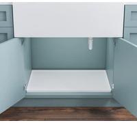 Basin Premium Silicone Under Sink Mat (White, 28"x19" (for 30" Bathroom/Vanity Base Cabinets))