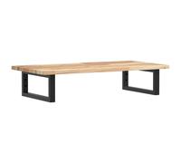 Basin Shelf Wall Mounted Bathroom Countertop Steel & Solid Wood Acacia vidaXL